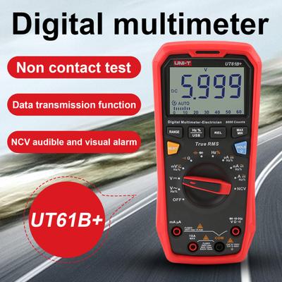 Multimètre Numérique UT61B+ Affichage LCD Mesure Précise ABS Ignifuge TRUE RMS AC/DC