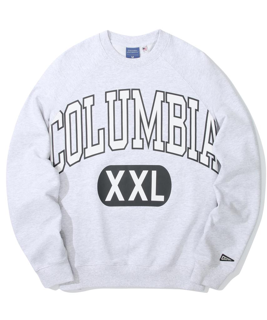 COLUMBIA UNIVERSITY Cut Xxl Logo Over-Fit Terry Sweatshirts Light M Grey
