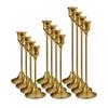 NLBTW Set of 12 Brass Gold Taper Candle Holders, Candlesticks Holders Bulk, Vintage Candlestick Holder Decorative Metal