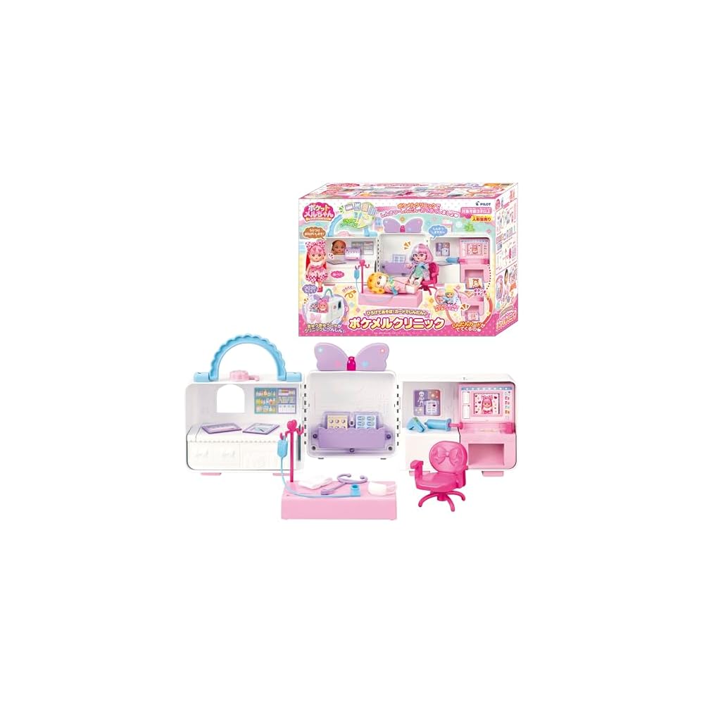 Pilot Pocket Mel-chan Parts Play Card Diagnosis Pokemel Clinic for Girls Age 3 and Up