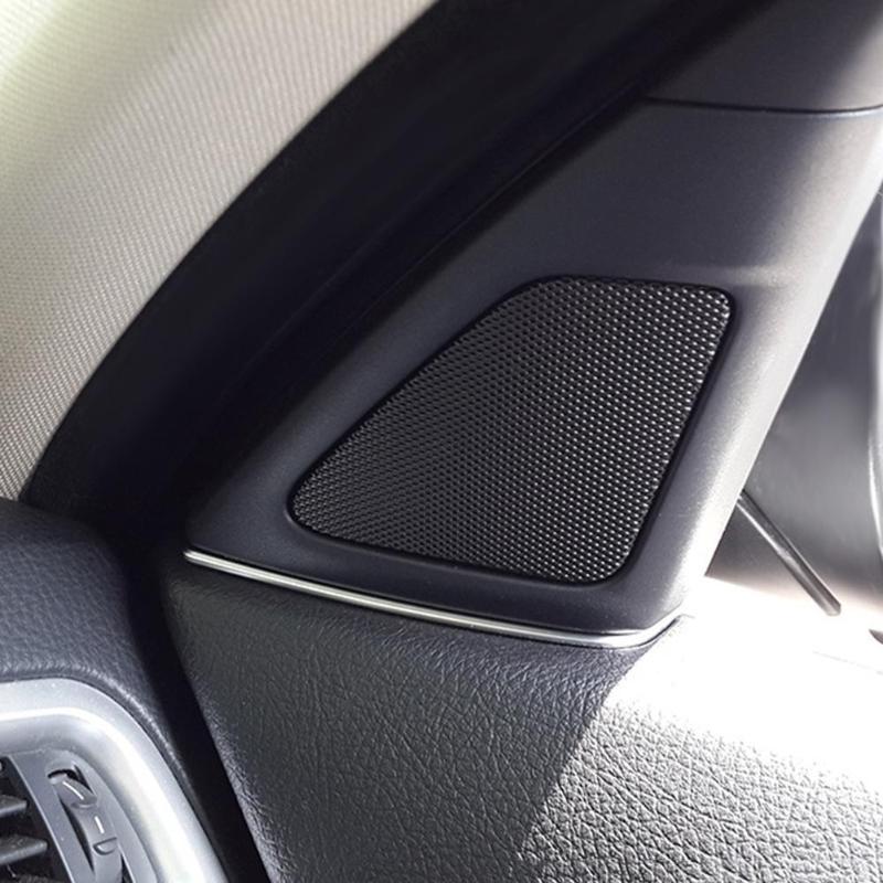 2 Stück Vordertür Lautsprecherabdeckung Spaltleiste Silber ABS Innenausstattungsleisten für BMW 5er F10 2011-2013 Autoinnenraum