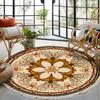 European Round Carpet Rugs Ethnic Mandala Tassel Carpet for Living Room Anti Slip Prayer Floor Rug Macrame Classic Large Mats