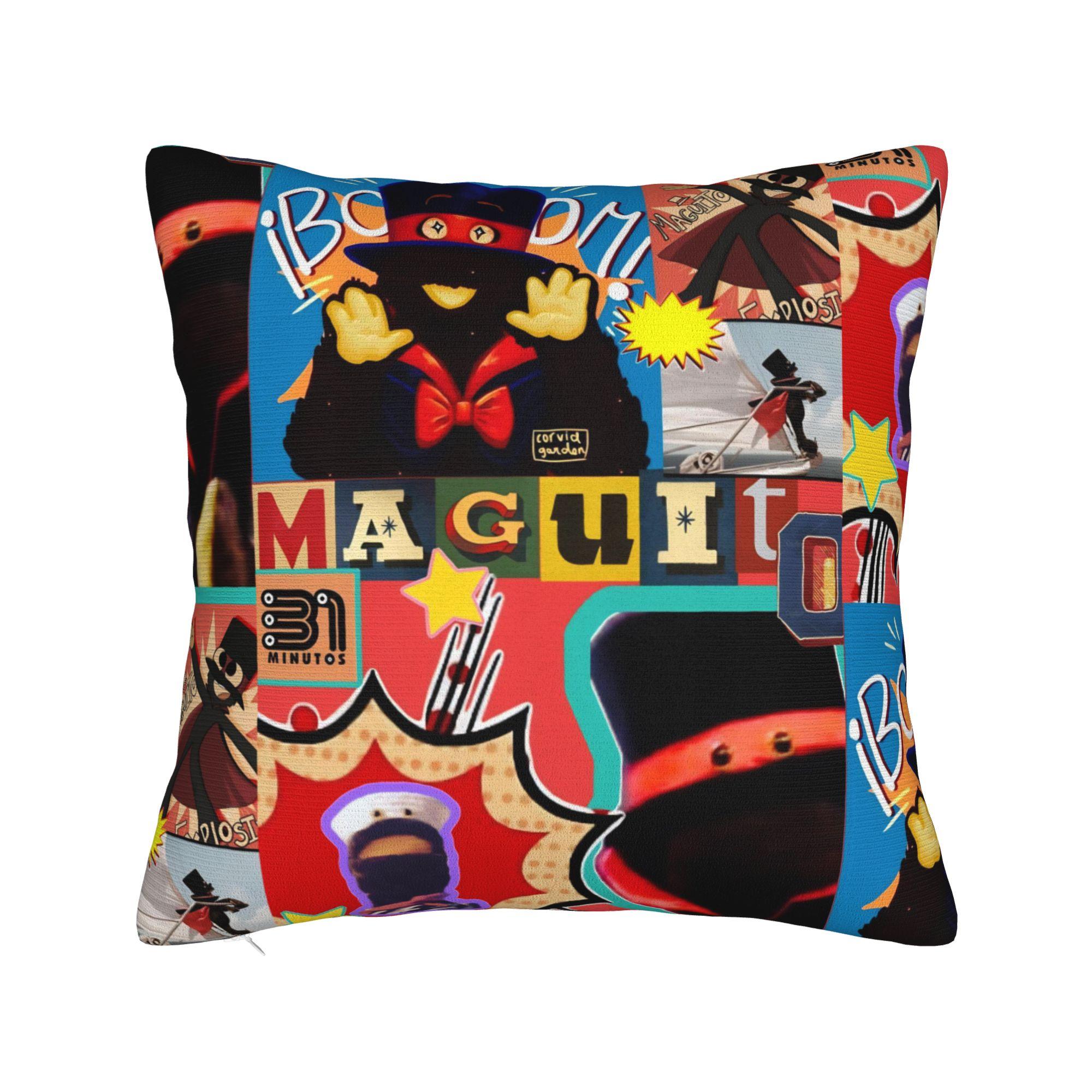 

31 Minutos Chilean Comedy Square Pillow Cases Dante Torobolino Cushion Covers Zipper Decorative Pillowcase for Home 40x40cm 12x12Inch