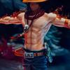 New One Piece Lx Three Brothers Cross Ace Statue Model Anime Figurine Desktop Decorative Ornament Gift