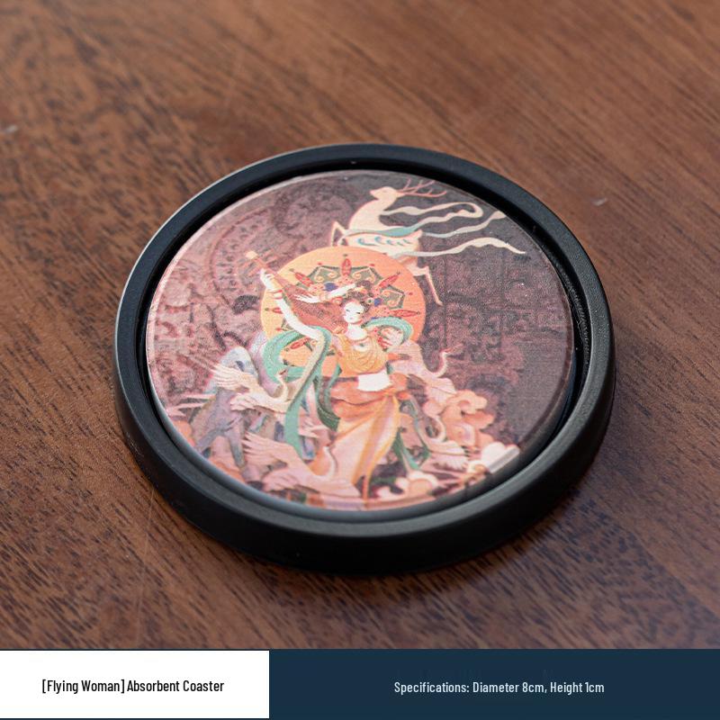 Chinese Style Ceramic Tea Coaster - Kung Fu Tea Ceremony Heat Insulation Cup Mat & Stand Accessories