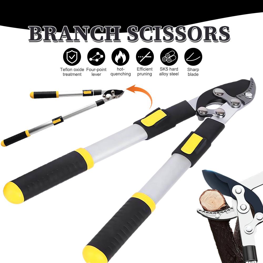 Tesoura de poda longa de aço SK5 extensível para galhos de jardim, ferramenta de jardim, ferramentas manuais profissionais, tesouras de poda de árvores frutíferas