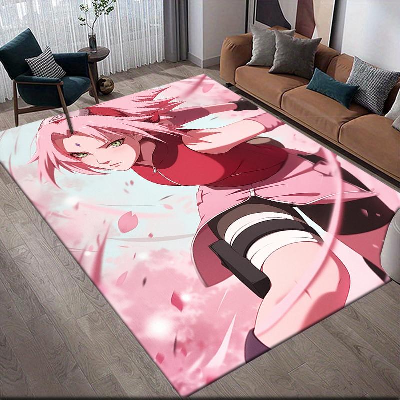 

Haruno Sakura Chibi Cartoon Square Area Rug, Non-Slip Floor Mat for Living Room, Perfect Gift for Naruto Fans.chl 60x90cm