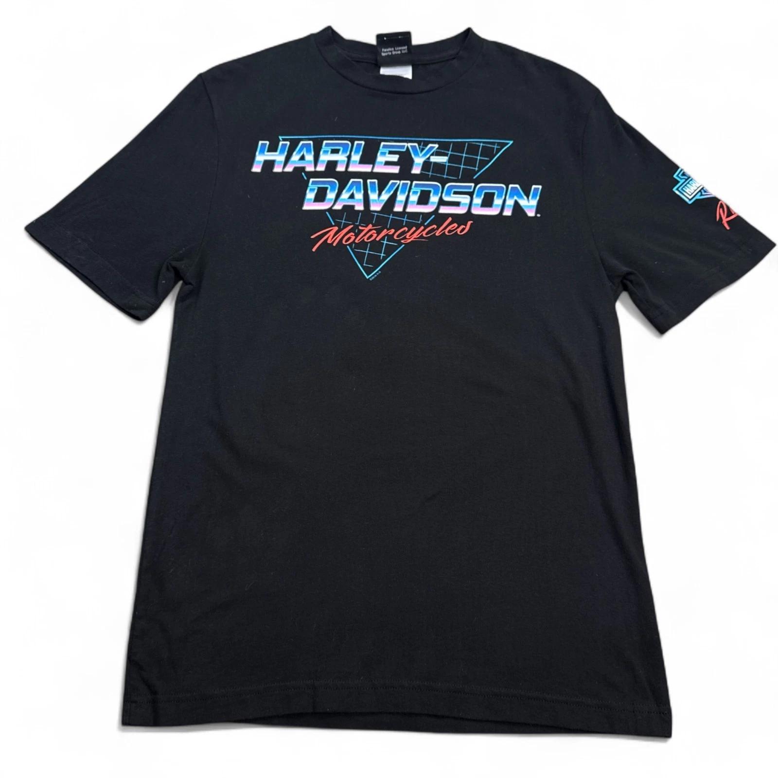 Harley Davidson T Shirt Adult Size Small Black Vintage Retro Style Rockstar 3XL