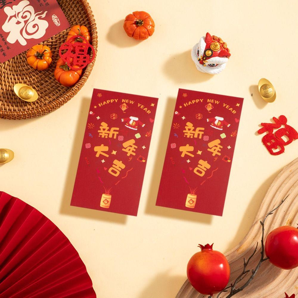 30PCS Vintage New Year Red Envelope Red Pocket Money Pocket Luck Money Envelopes  Chinese New Year