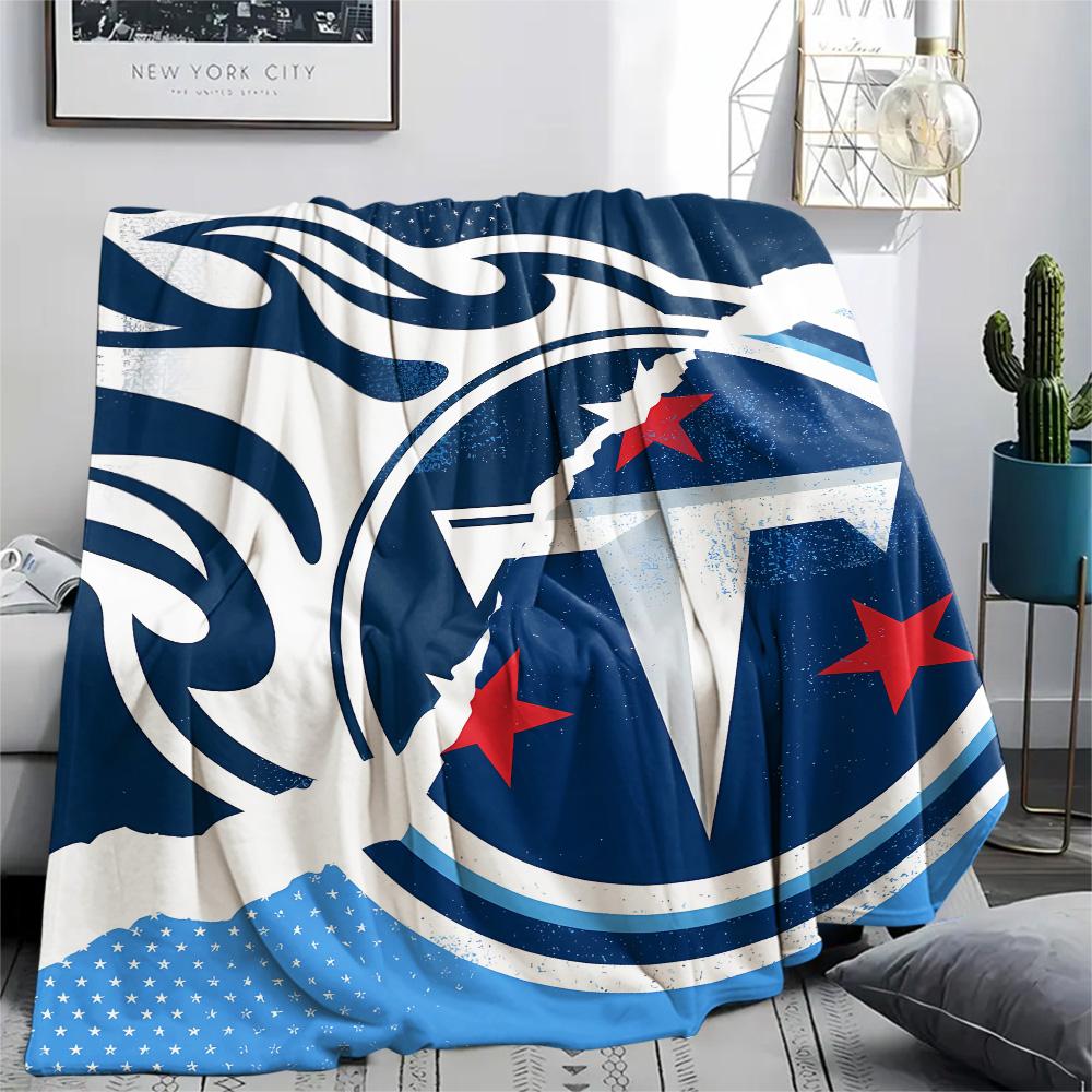 Tennessee Titans Print Flannel Blanket, High quality Comfortable for All Seasons, Home Decor, Warmth and Comfort, Perfect for Christmas Gifts