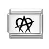New Y2K Laser Engraving DIY Black Italian Charm Bracelet Personalized Cat Butterfly Star Heart Beads 9MM Stainless Steel Jewelry