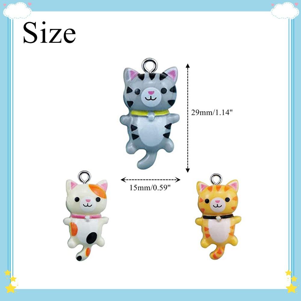 Resin Cute Resin Cat Pendant Cat Charm Charms Pendant Pendant Amulet  Decorative Accessories
