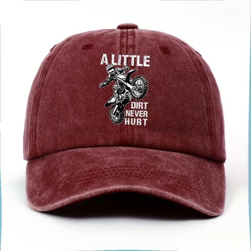 

Motocross Pattern Baseball Cap Casual and Comfortable Outdoor Riding Cap кларет