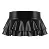 Women's Flirty Metallic Pleated Festival Ultra Micro-Mini Rave Skirt