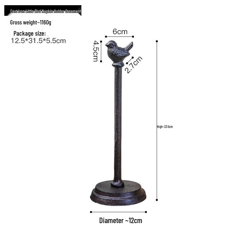 Nordic Cast Iron Paper Towel Holder for Restaurant and Kitchen Decor