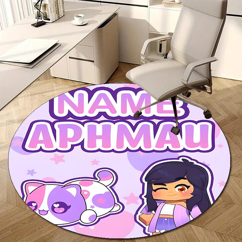 Personalized A-AphmauS Round Chair Office Rug - Perfect for Mat, Office Chair & More - Ideal Gift for Birthdays and Holidays