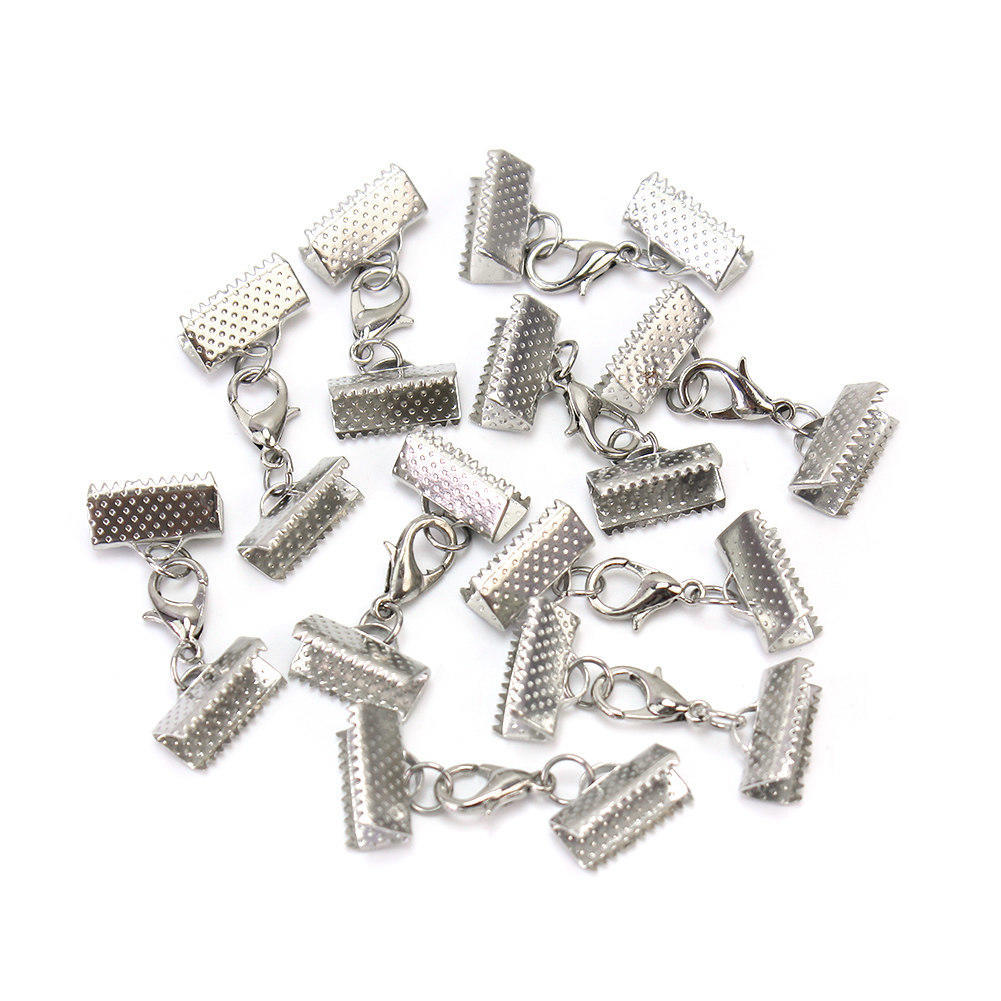 Jewellery Clasps Silver Plated Lobster Claw Clasps Chain Extender 10 mm for Jewelry Making 50 Pcs Practical and Useful Jewellery Clasps Silver Plated Lobster Claw Clasps Chain Extender 10 mm for Jewelry Making 50 Pcs Practical and Useful