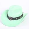 Popular European and American Classic Suede Western Cowboy Hat Men's and Women's Fashion LO Style Peach Heart Cowboy Hat