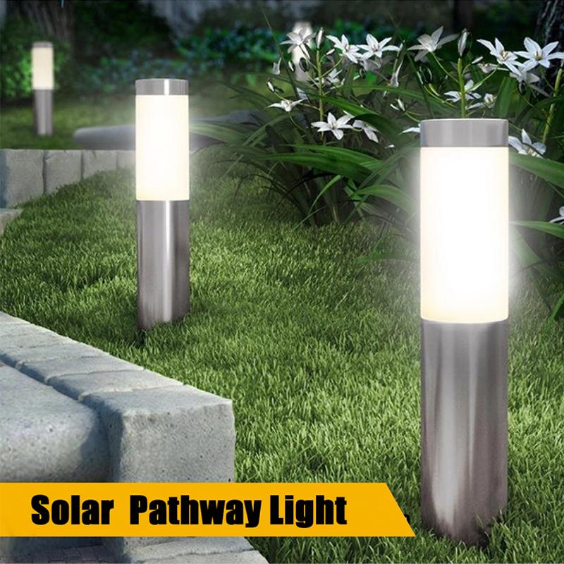Wasserdichte zylindrische Solarlichter für den Außenbereich - Geeignet für Gärten und Straßen, von der Dämmerung bis zum Morgengrauen, Kaltweiß und Warmweiß