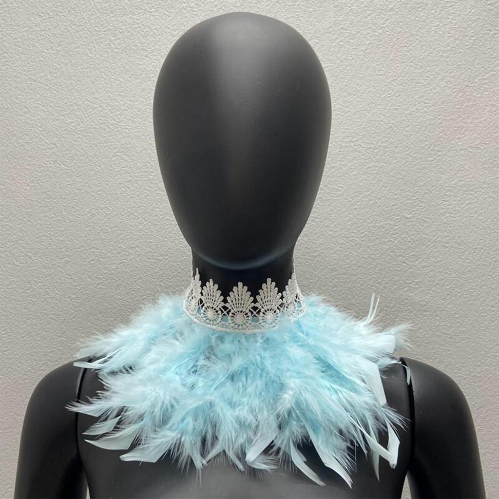 Gothic Feather Shawl Stage Makeup Ball Costume Accessories