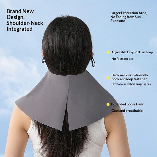 Face Guard Breathable Ice Silk Cooling Full Face Neck Cover Sun Protection Face Shield Outdoor Activities Summer Face Guard