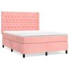Maison Exclusive - Sommier à lattes de lit avec matelas Rose 140x200 cm Velours