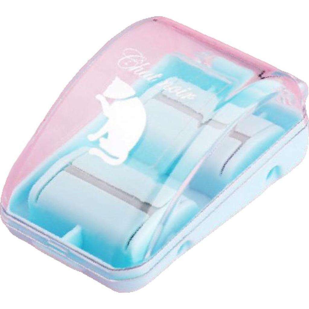 Plus Nao Eraser Debris Cleaner, Desktop Cleaner, Manual, Mini, Eraser Dust Catcher, Compact, Palm-Sized, Stylish & Cute - Sky Blue