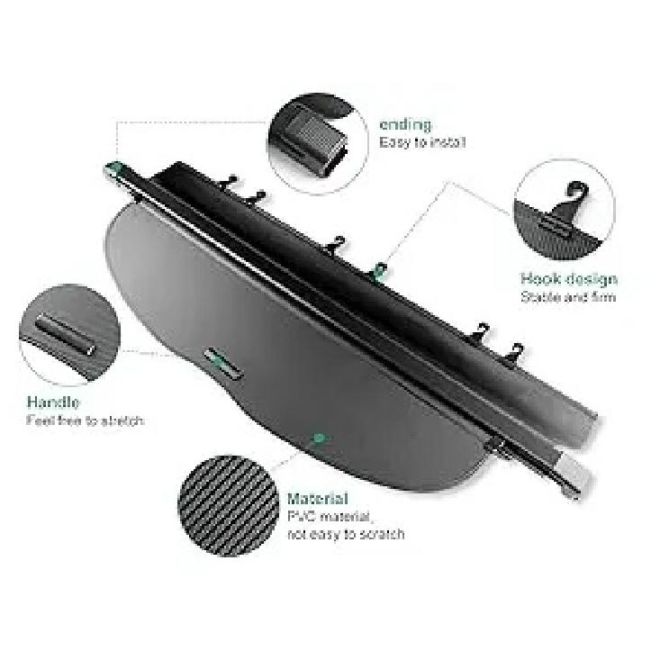 Car Rear Trunk Cargo Cover For Toyota RAV4 20-25 Trunk Curtain Cover Organizer Stowing Tidying Canvas Auto Interior Accessories