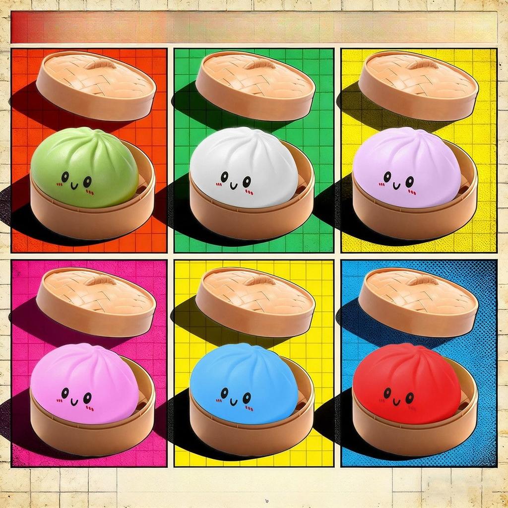 1Pcs Colors Are Randomcolorful Dumpling Stress Balls - Reusable Low Rebound Decompression Toys Unique Home Decoration & Gift Ide