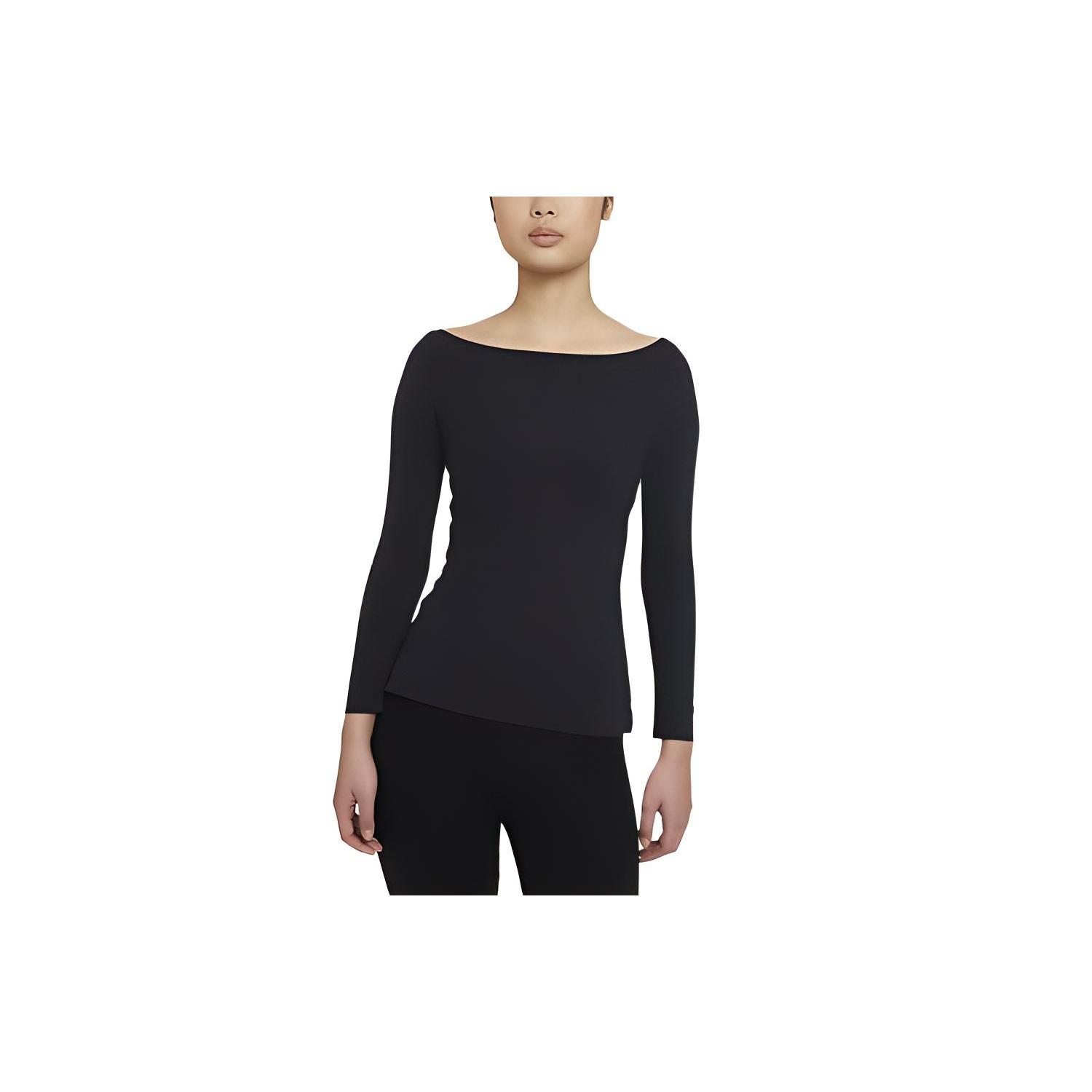 (WMNS) Nike Training Hooded Sports Long Sleeve T-Shirt Black Women s DA0720-010 L