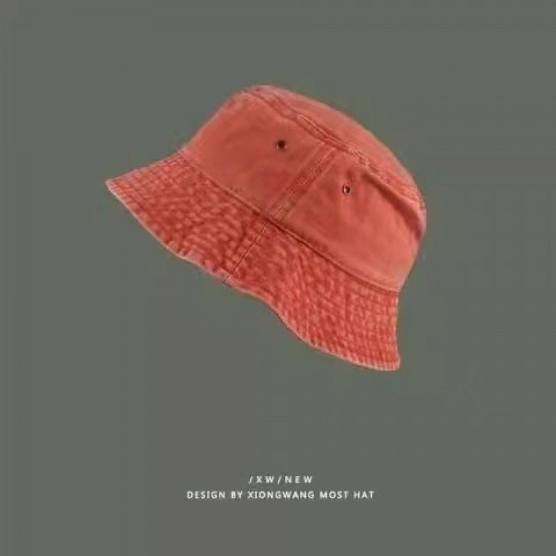 1PC Retro Washed Fisherman Hat for Couples, Fashionable Vintage Basin Hat, Breathable Solid Color Thin Design, Spring and Summer