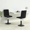 Day and Night - Day and Night Swivel Dining Chairs 2 Pcs Black Velvet
