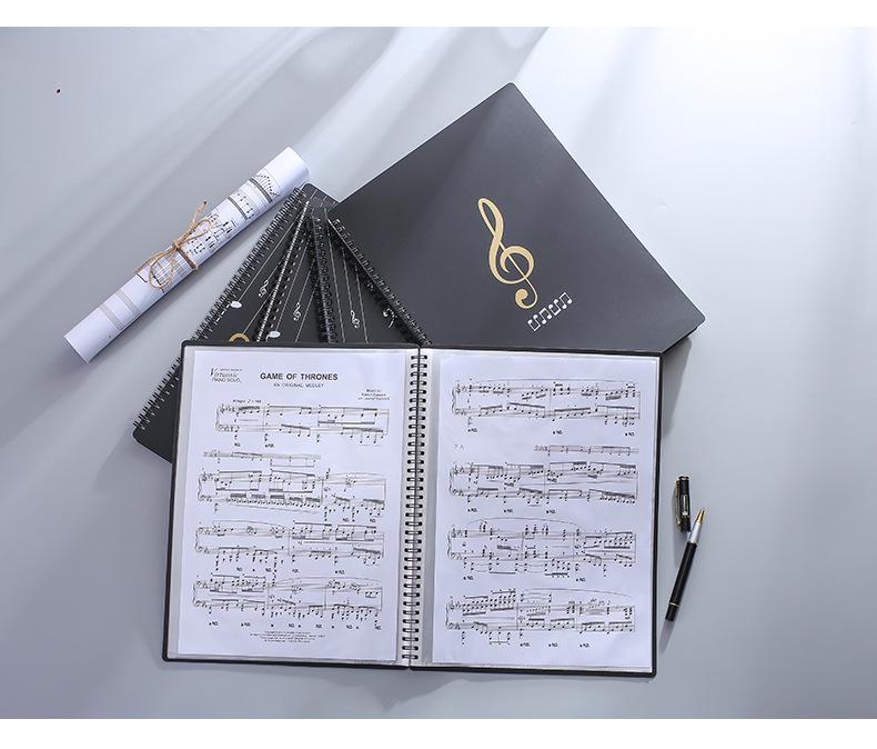 A4 Waterdichte Bladmuziekmap met Transparante Vakken voor Piano & Koor