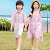 Stylish Summer Beachwear: Mother-Son & Mother-Daughter Dress