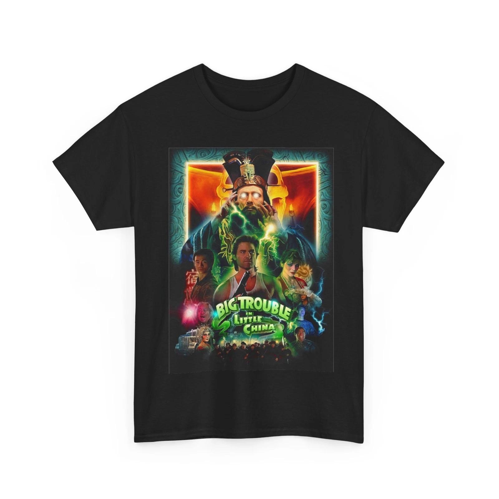 

Big Trouble in Little China 1986 Movie 100% Cotton T-shirt Mens Tees Top Unisex Heavy Cotton Tee M