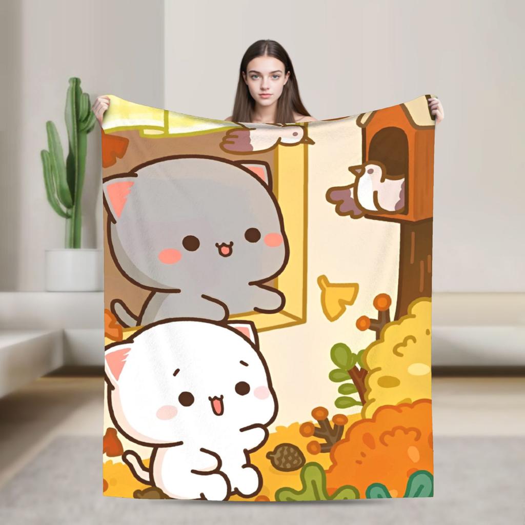 Bubu and Dudu Series Blanket Warm Soft Novelty Plush Throw Blanket For Living Room Picnic Flannel Bedspread Bed Cover