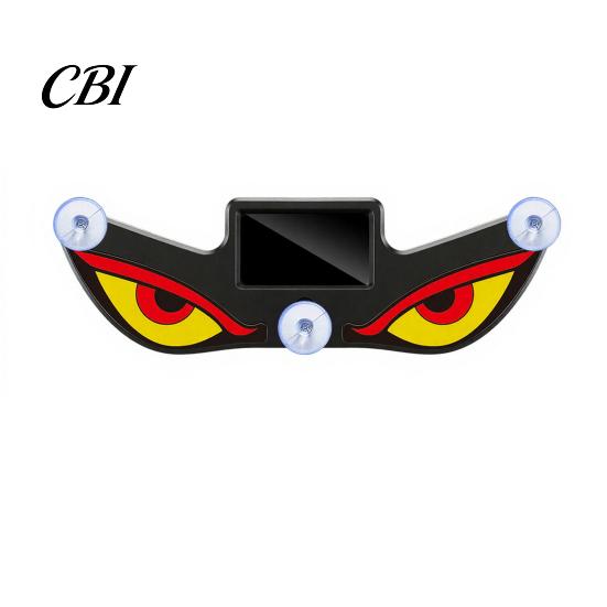 Energy Saving Car Decorations LED Warning Light with Animated Devil Eyes Shape, Solar Powered/Type-C Eye Led Accessories Charging Windshield