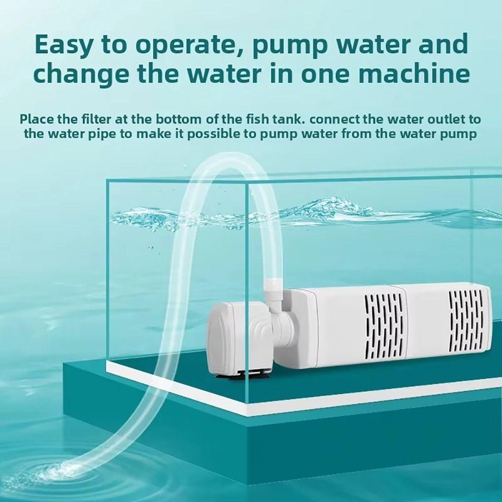 1Pcs Submersible Silent Aquarium Filter Pump 3 in 1 Wave Maker Durable Air Oxygen Aerator