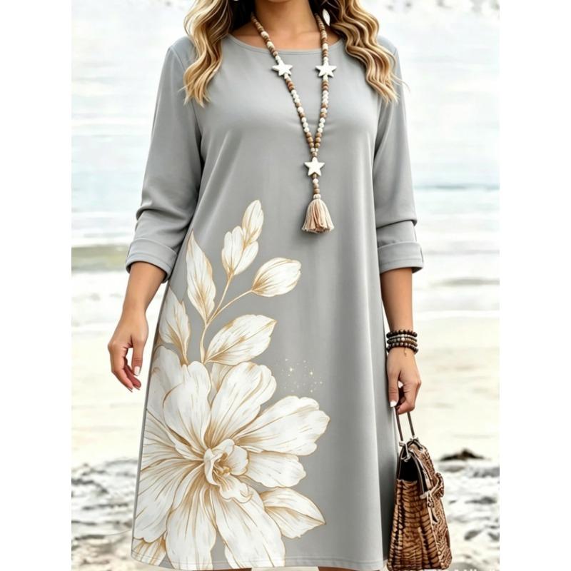 Autumn and winter women's long-sleeved casual dress