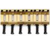 Musiclily Ultra 10.5mm Hardened Steel Vintage Bridge Saddles for Strat Electric Guitars, Gold (Set of 6)