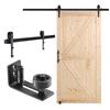 VEVOR Barn Door and Hardware Kit, 42" X 84" Wood Sliding Barn Door, Smoothly and Quietly