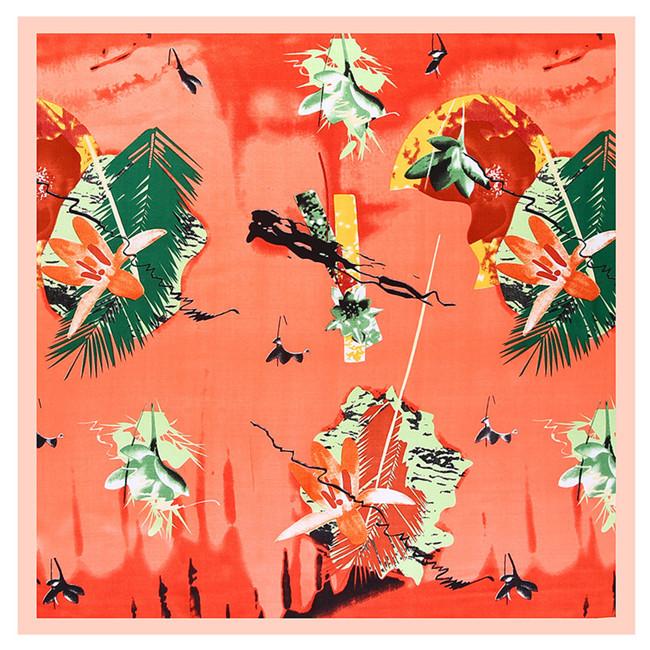 

60cm Splash-ink Hand Painted Square Scarf Brand Bandanna Silk Scarf Women Headband Print Scarf Fashion Professional Neckerchief