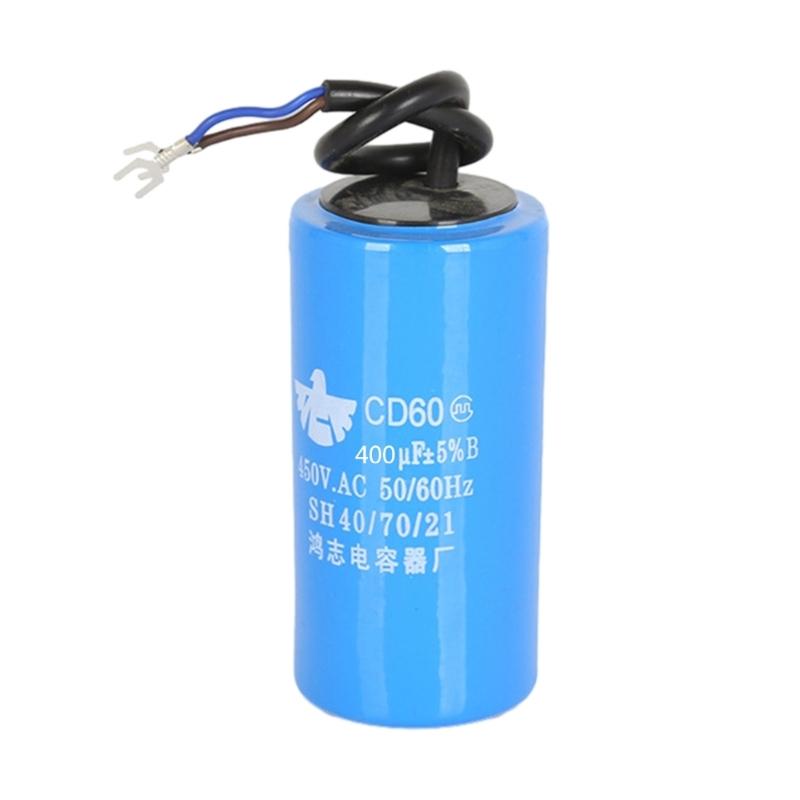 

450V CD60 Run Capacitors Replacement Single Phase Motor Capacitors with Wire Motor Upgrades Spare Part