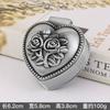 Vintage Antique Tin Rose Embossed Mini Jewelry Box Zinc Alloy Velvet Lined Ring Earring Trinket Storage Case Wedding Gift