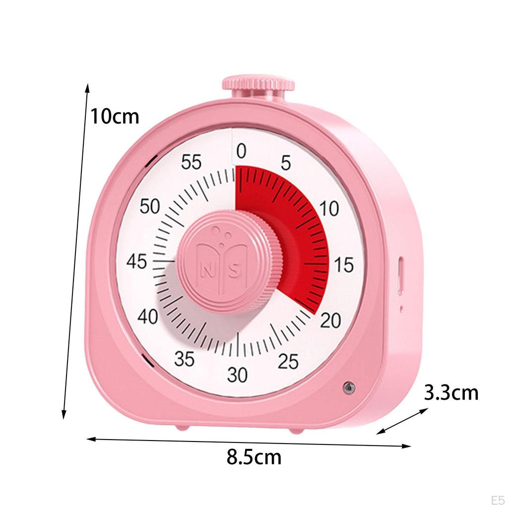Visual Timer Silent Countdown Clock 1 Button Cycle for Kids Student Work
