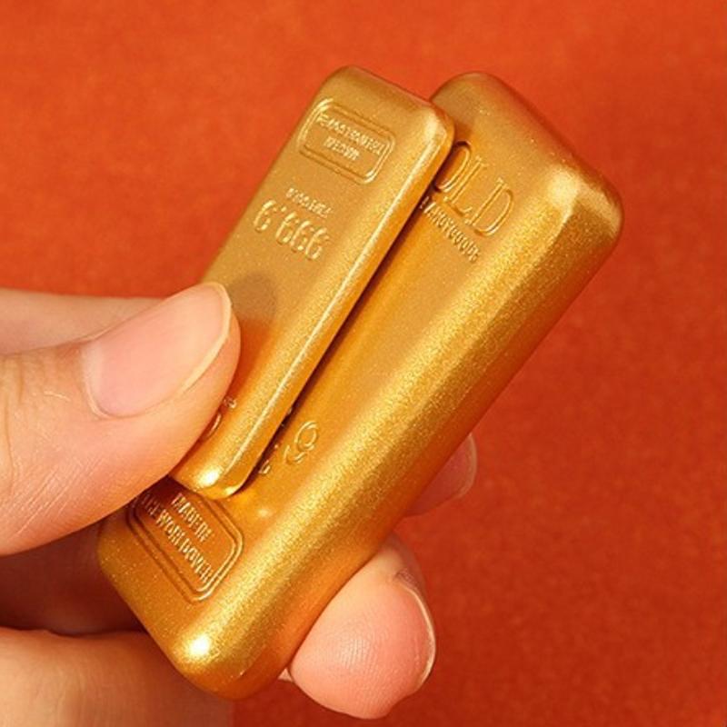 1Pcs Fake Gold Bar Simulated Golden Brick Movie Prop Novelty Gift Home Decor Simulation Decoration Crafts