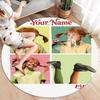 Pippi Longstocking Custom Name Round Area Rug,Carpet Rug for Living Room Bedroom Sofa Playroom Decor,Non-slip Floor Mat