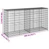 Gabion with Lid 200 X 50 X 100 Cm Galvanized Iron