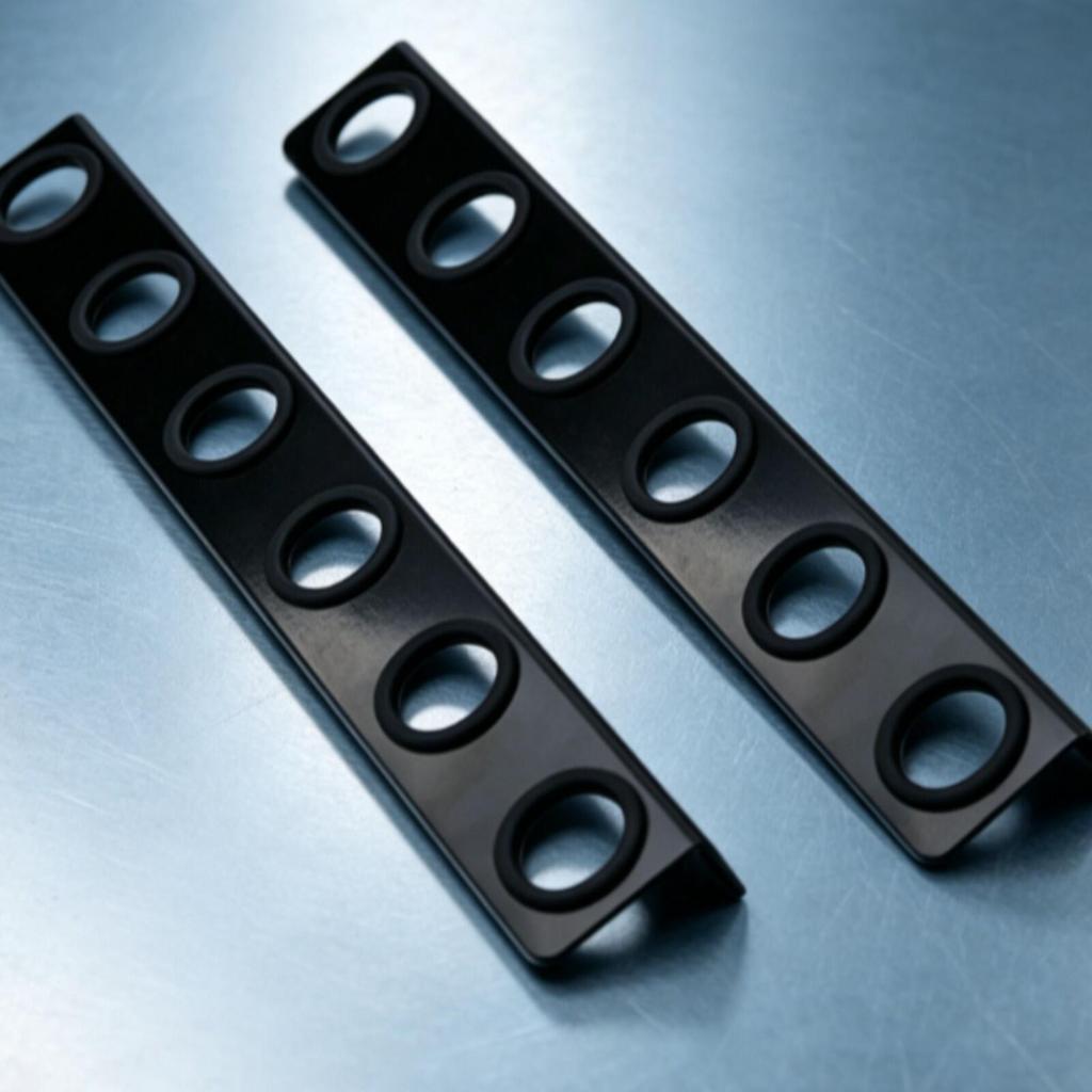 Hand Tool Storage Rack Black with Spacers Wall-Mounted for Workshop