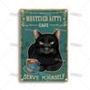 Mfoever  Artisian Funny Pet Retro Metal Sign Salem Sanctuary Cat Vintage Decorative Tin Plate Bar Pub Club Home Man Cave Wall Decor